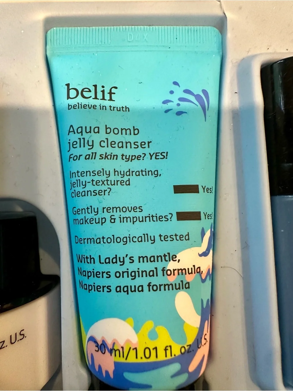 NEW Belif 5-Piece Aqua Bomb Hydrating Skincare Set Cleanser Cream Toner Serum